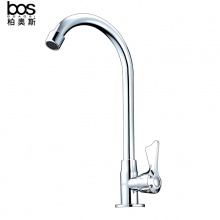 鍍鉻滾珠單冷立式廚房龍頭